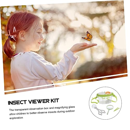 TOBBOMEY Insekten Beobachtungsset mit Lupe und Pinzette Abnehmbarer Beobachtungsbox Teleskopisches Fangnetz Wissenschaftliches Lernspielzeug für Outdoor Naturerkundung und Entdeckung TOBBOMEY Insekten Beobachtungsset mit Lupe und Pinzette Abnehmbarer Beobachtungsbox Teleskopisches Fangnetz Wissenschaftliches Lernspielzeug für Outdoor Naturerkundung und Entdeckung von TOBBOMEY