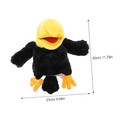 TOBBOMEY Interaktive Plüsch Handpuppe Katze Eule mit Beweglichem Mund Detailreiche Verarbeitung Rollenspiel Frühförderungsspielzeug für Partys und Kreative Geschichten von TOBBOMEY