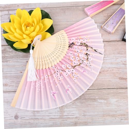 TOBBOMEY Japanischer Faltbarer Handfächer mit Pflaumenblüten motiv Leichter Handventilator für Tanz Party Hochzeit Vintage Deko Tragbarer Handgefertigter Faltfächer TOBBOMEY Japanischer Faltbarer Handfächer mit Pflaumenblüten motiv Leichter Handventilator für Tanz Party Hochzeit Vintage Deko Tragbarer Handgefertigter Faltfächer von TOBBOMEY