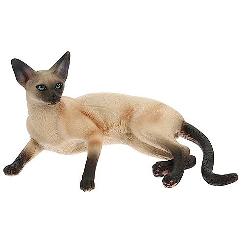 TOBBOMEY Katzendekor Für Süße Katzenfiguren Lebensechte Katzenfigur Dekoratives Katzendekor Kleiner Katzenschmuck Desktop-Dekoration Katzenfigur Für Süße Miniaturkatze Plastik von TOBBOMEY