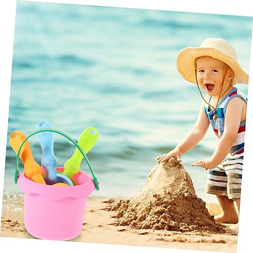 TOBBOMEY Kindersandspielzeug Teilig Bunte Sandformen und Schaufel Tragbares Strandspielzeug für Jungen und Mädchen Fördert Kreativität und Motorische Fähigkeiten Leicht und Zufällige Farbe von TOBBOMEY
