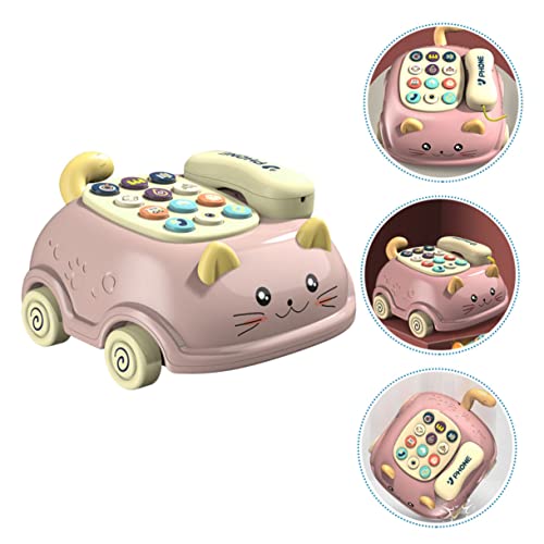 TOBBOMEY Kindertelefon mit Katzenmotiv Multifunktionales Musikspielzeug Pädagogisches Imitationsspielzeug für Kleinkinder Fördert Kreativität und Feinmotorik für Jungen und Mädchen TOBBOMEY Kindertelefon mit Katzenmotiv Multifunktionales Musikspielzeug Pädagogisches Imitationsspielzeug für Kleinkinder Fördert Kreativität und Feinmotorik für Jungen und Mädchen von TOBBOMEY