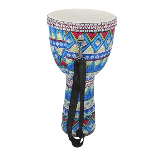TOBBOMEY Kleine Djembe Für Junge Mädchen Afrikanische Trommel Handtrommel Aus Robustem Abs-Material Kompakt Für Einfache Lagerung Mit Praktischem Gurt Für Mühelosen Transport Traditionelles von TOBBOMEY
