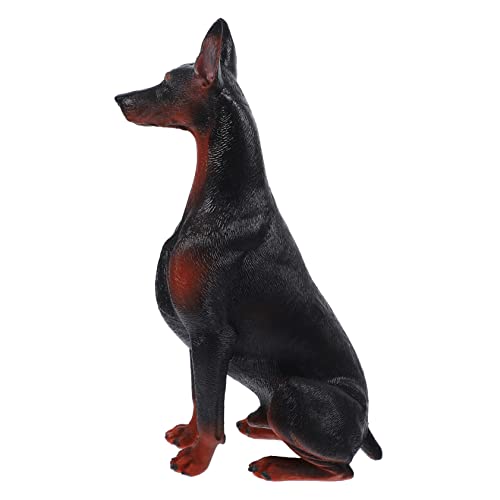 TOBBOMEY Kleine Hundestatue Hundeförmte Modell Schwarzer Hund Skulptur Plastik Tierfiguren von TOBBOMEY