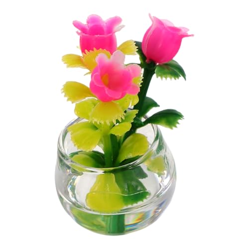 TOBBOMEY Puppenhaus Miniatur Topf Künstliche Blume Glas Gefälschte Pflanze Für Dekorative Spielzeug Indoor Und Outdoor Zubehör TOBBOMEY Puppenhaus Miniatur Topf Künstliche Blume Glas Gefälschte Pflanze Für Dekorative Spielzeug Indoor Und Outdoor Zubehör von TOBBOMEY