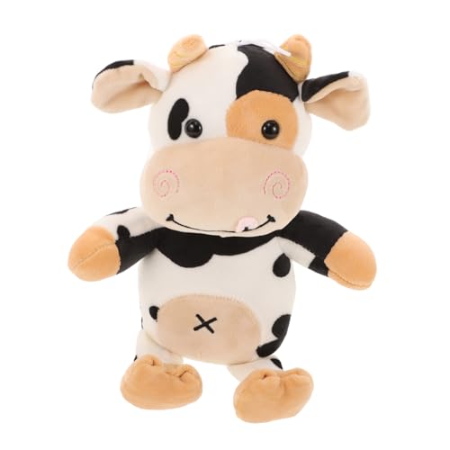 TOBBOMEY Kuschelige Kuh Plüschfigur Weiches Cartoon Tierkissen für Geburtstagsgeschenk und Glücksbringer Handgefertigtes Plüschtier mit Liebevollem Design von TOBBOMEY