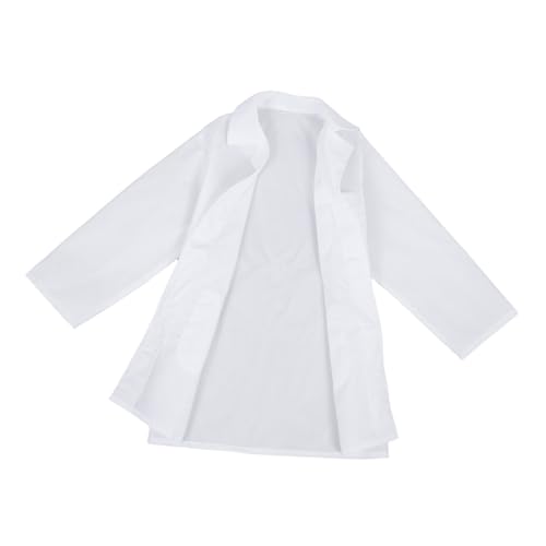 TOBBOMEY Laborkittel Weiß Langarm Atmungsaktiv Arztkostüm für Schule Rollenspiel Halloween Wissenschaftsexperimente Jungen Mädchen Geeignet TOBBOMEY Laborkittel Weiß Langarm Atmungsaktiv Arztkostüm für Schule Rollenspiel Halloween Wissenschaftsexperimente Jungen Mädchen Geeignet von TOBBOMEY