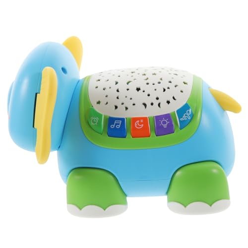 TOBBOMEY Lernspielzeug Elefant Krabbelhilfe mit Sternenhimmel Projektor Interaktives Lernspielzeug zur Krabbelmotivation Pädagogisches Babyspielzeug für Frühe Entwicklung und Familienzeit von TOBBOMEY