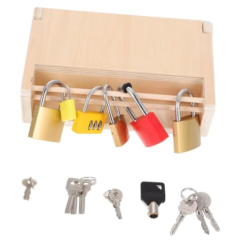TOBBOMEY Lernspielzeug Für Die Früherziehung, Candados para Maletas De Viaje, Schloss Mit Mehreren Schlüsseln, Gepäckschloss, Kleines Schlüsselschloss, Werkzeuge Für Kinder, Beruhigende TOBBOMEY Lernspielzeug Für Die Früherziehung, Candados para Maletas De Viaje, Schloss Mit Mehreren Schlüsseln, Gepäckschloss, Kleines Schlüsselschloss, Werkzeuge Für Kinder, Beruhigende von TOBBOMEY