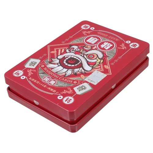 TOBBOMEY Mahjong Karten Teilig Chinesische Papierkarten Breites Format Tragbar für Reisen und Partys Langlebig Leicht für Outdoor Camping und Familienspiele von TOBBOMEY
