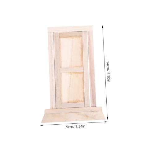 TOBBOMEY Maßstab DIY Holz Haustür Modell Langlebig und Realistisch Streudeko für Puppenhäuser und Kinderzimmer Zufällige Farbe Handliche Miniatur Zufällige Farbe von TOBBOMEY