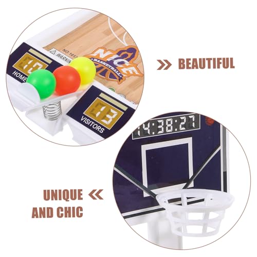 TOBBOMEY Mini Basketballkorb für Interaktives Tisch Basketballspiel Handliche Mini Basketballmaschine für Drinnen und Draußen Fördert Hand Auge koordination Perfektes für Zufällige Farbe von TOBBOMEY