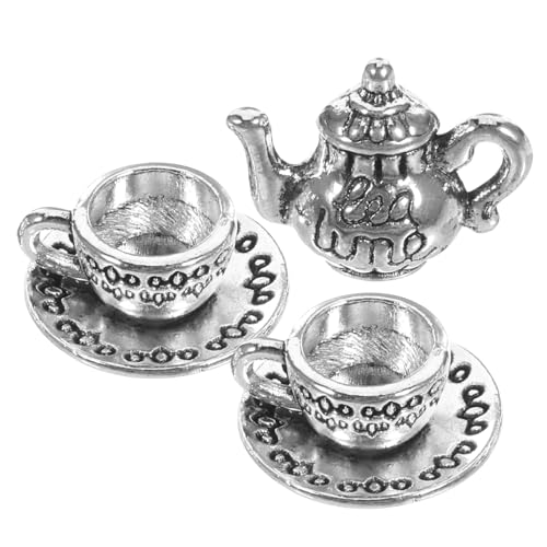 TOBBOMEY Mini Metall Teekanne aus Zinklegierung Realistische Miniatur Teekanne mit Tasse Antikfarbene Puppenhaus Dekoration Kompakt für Schreibtisch und Kleine Räume TOBBOMEY Mini Metall Teekanne aus Zinklegierung Realistische Miniatur Teekanne mit Tasse Antikfarbene Puppenhaus Dekoration Kompakt für Schreibtisch und Kleine Räume von TOBBOMEY