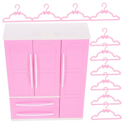 TOBBOMEY Mini Puppen Garderobe mit Mini Kleiderbügeln für Puppenhaus Vielseitiger Puppenkleiderständer zur Aufbewahrung und Präsentation von Puppenkleidung TOBBOMEY Mini Puppen Garderobe mit Mini Kleiderbügeln für Puppenhaus Vielseitiger Puppenkleiderständer zur Aufbewahrung und Präsentation von Puppenkleidung von TOBBOMEY