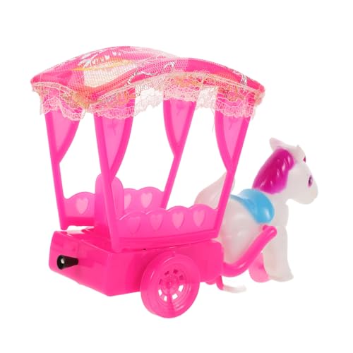 TOBBOMEY Mini Spielzeugauto Pferdekutsche mit Rückzugfunktion Robustes Auto für Kleinkinder Farbenfrohes Mini Layout Prop Motorik und Kognition Handliches Fahrzeug für Unterwegs von TOBBOMEY