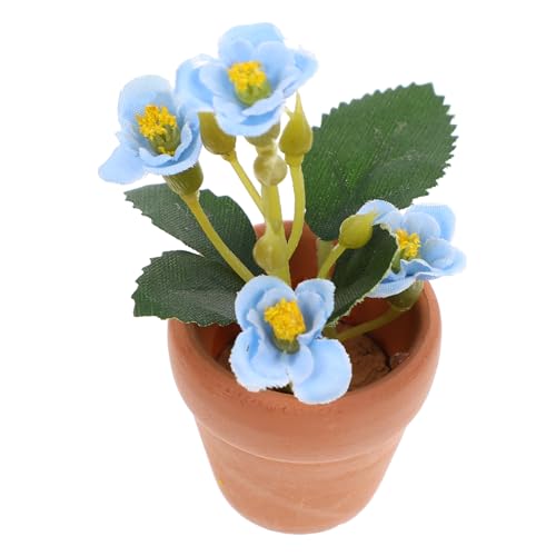 TOBBOMEY Miniatur Bonsai Miniatur Blumenpflanze Mini Haus Deko für Puppenhaus Stilvolle Innenraum Deko Künstliche Pflanzen Drinnen von TOBBOMEY