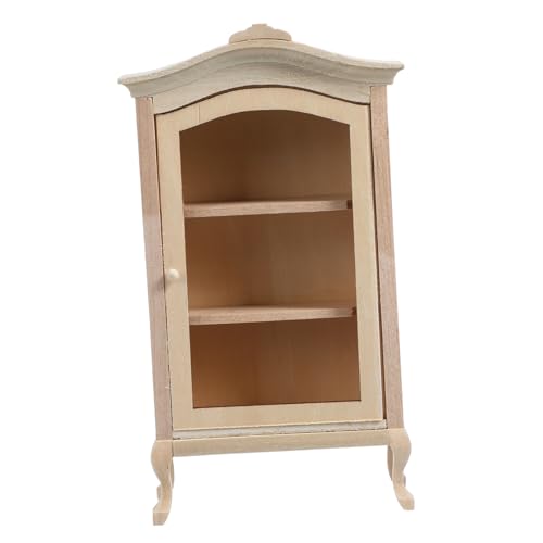 TOBBOMEY Miniatur Bücherregal aus Holz für Puppenhaus Dekoration Funktionales und Ästhetisches Mini Speicherstück mit Gewölbtem Design für Kreatives Spiel TOBBOMEY Miniatur Bücherregal aus Holz für Puppenhaus Dekoration Funktionales und Ästhetisches Mini Speicherstück mit Gewölbtem Design für Kreatives Spiel von TOBBOMEY