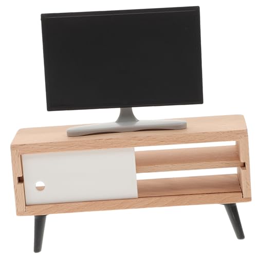 TOBBOMEY Miniatur Fernseher mit Tv Schrank Teiliges Puppenhaus Möbel Ornament Realistische Mini Tv Dekoration für DIY Puppenhäuser Leicht und Detailreich Gestaltet TOBBOMEY Miniatur Fernseher mit Tv Schrank Teiliges Puppenhaus Möbel Ornament Realistische Mini Tv Dekoration für DIY Puppenhäuser Leicht und Detailreich Gestaltet von TOBBOMEY