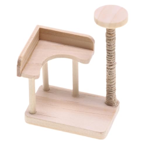 TOBBOMEY Miniatur Holz Katzenkletterrahmen Modell Handgefertigt Realistische Miniatur Katzenturm Puppenhaus Zubehör Kleine Dekoration für DIY Puppenhaus Detailreich Naturfarben Kompakte TOBBOMEY Miniatur Holz Katzenkletterrahmen Modell Handgefertigt Realistische Miniatur Katzenturm Puppenhaus Zubehör Kleine Dekoration für DIY Puppenhaus Detailreich Naturfarben Kompakte von TOBBOMEY