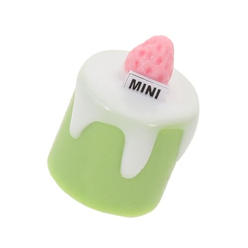 TOBBOMEY Miniatur Kuchen Ornament Matcha Realistische Künstliche Dessert Deko Widerstandsfähiges Harzmodell Vielseitig für Puppenhaus Miniatur Bäckerei und Kreative Präsentationen Geeignet von TOBBOMEY