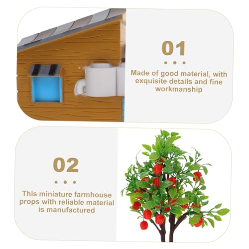 TOBBOMEY Miniatur Modellset mit Haus Hundehütte Zaun und Pflanzen Realistische Gartendekoration für DIY Mini Landschaftsspielzeug Langlebig und Sicher TOBBOMEY Miniatur Modellset mit Haus Hundehütte Zaun und Pflanzen Realistische Gartendekoration für DIY Mini Landschaftsspielzeug Langlebig und Sicher von TOBBOMEY
