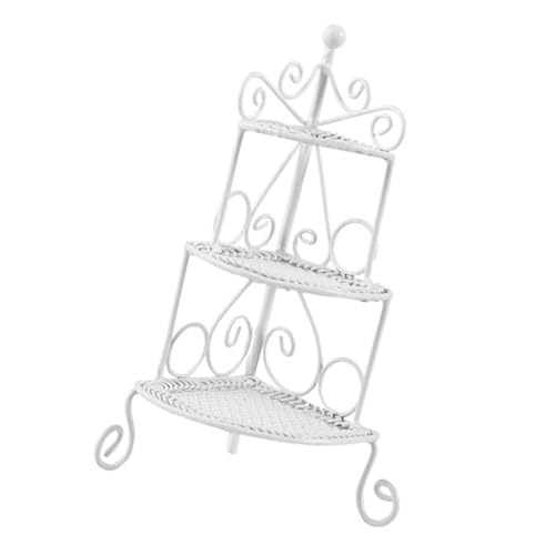 TOBBOMEY Miniatur Puppenhaus Eisenregal Weiß Dreieckiges Aufbewahrungsregal für Puppenhaus Deko Kleines Modell Zubehör für DIY Landschaft Stabiles Metallgestell für Mini Haus Dekoration TOBBOMEY Miniatur Puppenhaus Eisenregal Weiß Dreieckiges Aufbewahrungsregal für Puppenhaus Deko Kleines Modell Zubehör für DIY Landschaft Stabiles Metallgestell für Mini Haus Dekoration von TOBBOMEY