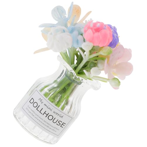 TOBBOMEY Miniatur Puppenhaus Glasvase Blumendeko Detailreiche Mini Blumentopf Ornament Realistische Bonsai Szene Zubehör für Puppenmöbel und Wohnraumdeko TOBBOMEY Miniatur Puppenhaus Glasvase Blumendeko Detailreiche Mini Blumentopf Ornament Realistische Bonsai Szene Zubehör für Puppenmöbel und Wohnraumdeko von TOBBOMEY