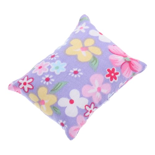 TOBBOMEY Miniatur Puppenhaus Kissen Dekoratives Fake Pillow Kleines Dekoratives Miniaturkissen für Puppenhaus Realistisches Miniatur Möbelkissen Geeignet als Tischdeko und Fotorequisite von TOBBOMEY