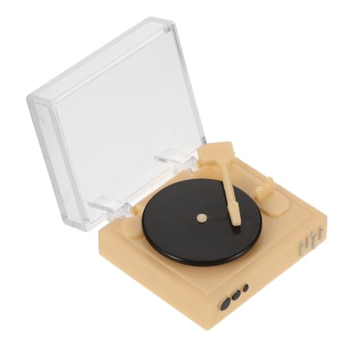 TOBBOMEY Miniatur Puppenhaus Retro Schallplattenspieler Modell Detailgetreue Miniatur Cd Musikanlage für DIY Mikro Szenen Geeignet für Wohnzimmer und Schlafzimmer Dekoration von TOBBOMEY