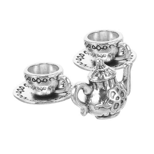 TOBBOMEY Miniatur Puppenhaus Tee Set Mini aus Metall Silberfarben Feines Puppengeschirr für DIY Mikro-szenerie Realistische Kleine Zubehör für Puppenstubendekoration TOBBOMEY Miniatur Puppenhaus Tee Set Mini aus Metall Silberfarben Feines Puppengeschirr für DIY Mikro-szenerie Realistische Kleine Zubehör für Puppenstubendekoration von TOBBOMEY