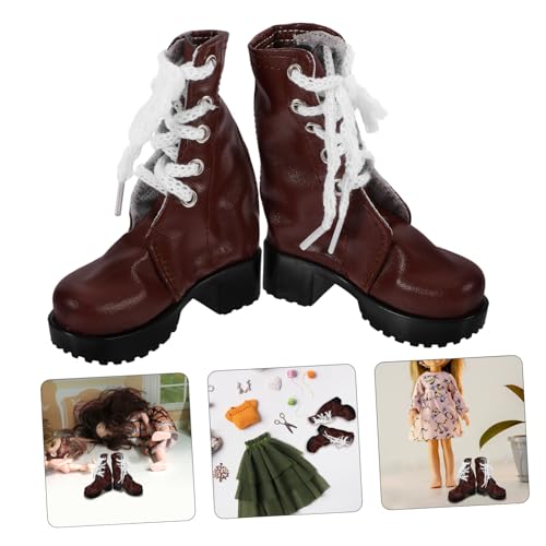 TOBBOMEY Miniatur Puppenschuhe aus Stabilem Realistische Mini Boots Vielseitiges Puppenzubehör für Puppen als Puppenhausdeko und Accessoire von TOBBOMEY