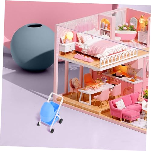 TOBBOMEY Miniatur Puppenwagen Realistisches Design für Kreative Rollenspiele Kein Zusammenbau Erforderlich für Puppenhaus Dekoration und Sammler von TOBBOMEY