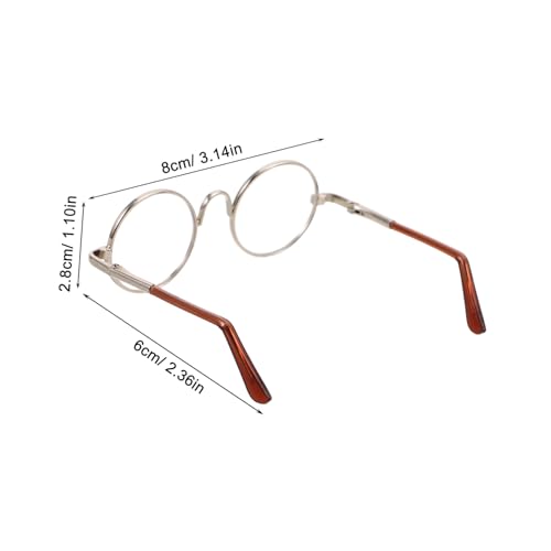 TOBBOMEY Miniatur Runde Puppenbrille Silberrahmen Niedliche Mini Brillen für Puppen Dressup DIY Puppenzubehör Modische Runde Rahmen Feine Handwerkskunst für Puppenhaus und Fotografie TOBBOMEY Miniatur Runde Puppenbrille Silberrahmen Niedliche Mini Brillen für Puppen Dressup DIY Puppenzubehör Modische Runde Rahmen Feine Handwerkskunst für Puppenhaus und Fotografie von TOBBOMEY