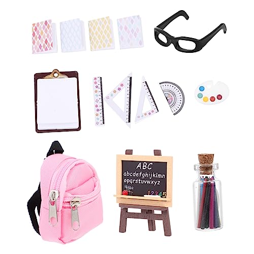 TOBBOMEY Miniatur Schulrucksack Set Realistische Puppenhaus Accessoires für DIY Miniaturwelten Teiliges Set für Kreative Spielszene für Sammler TOBBOMEY Miniatur Schulrucksack Set Realistische Puppenhaus Accessoires für DIY Miniaturwelten Teiliges Set für Kreative Spielszene für Sammler von TOBBOMEY