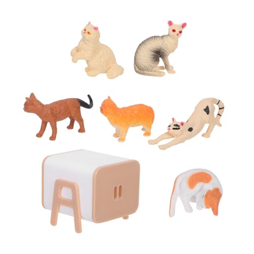 TOBBOMEY Miniature Cat Dollhouse Accessories Realistic Plastic Kitten Figurines for Dollhouse Pet Toys Learning Playset Cake Toppers Party Supplies and Role Play for and Collectors TOBBOMEY Miniature Cat Dollhouse Accessories Realistic Plastic Kitten Figurines for Dollhouse Pet Toys Learning Playset Cake Toppers Party Supplies and Role Play for and Collectors von TOBBOMEY