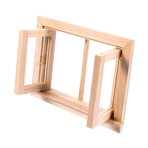TOBBOMEY Miniaturmöbel Modell für Puppenhausdekoration Leicht Kompakt Lebensecht für DIY Anhänger und Mini Haus Enthusiasten Natürliche Holzfenster für Eleganten TOBBOMEY Miniaturmöbel Modell für Puppenhausdekoration Leicht Kompakt Lebensecht für DIY Anhänger und Mini Haus Enthusiasten Natürliche Holzfenster für Eleganten von TOBBOMEY