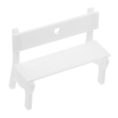 TOBBOMEY Modell Mini Bank für Puppenhaus Dekoration Langlebig Reinigen für DIY Mikrolandschaften Charmantes Gartenmöbelstück von TOBBOMEY