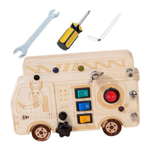 TOBBOMEY Montessori Busy Board Holzspielzeug mit Simulierten Schaltern und Handgriffen für Kleinkinder Ab Jahr Fördert Feinmotorik Hand Auge koordination und Frühkindliches Lernen TOBBOMEY Montessori Busy Board Holzspielzeug mit Simulierten Schaltern und Handgriffen für Kleinkinder Ab Jahr Fördert Feinmotorik Hand Auge koordination und Frühkindliches Lernen von TOBBOMEY