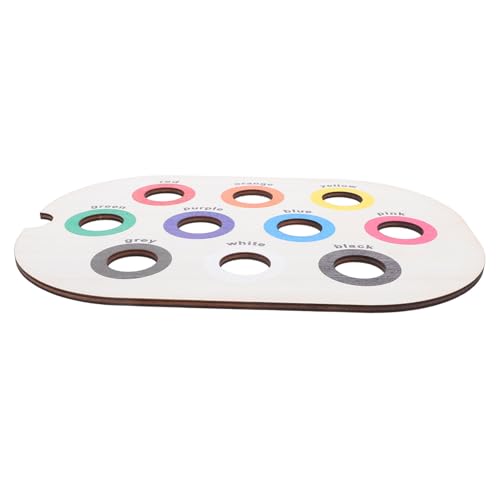 TOBBOMEY Montessori Holz Farbensortier-tablett Motorik Lernspielzeug Frühförderung Sensorik Holzspielzeug für Kleinkinder zur Feinmotorikentwicklung von TOBBOMEY