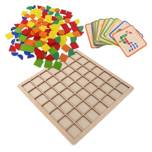 TOBBOMEY Montessori Holzspielzeug Teiliges Musterblöcke Geometrisches Tangram Lernspielzeug für Kindergarten Frühe Bildung Formpuzzle TOBBOMEY Montessori Holzspielzeug Teiliges Musterblöcke Geometrisches Tangram Lernspielzeug für Kindergarten Frühe Bildung Formpuzzle von TOBBOMEY
