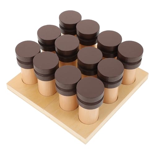 TOBBOMEY Montessori Holzspielzeug mit Geruchssinn Fläschchen Sicheres Lernspielzeug für Ab Jahr Glatte Kanten Langlebig für und Frühkindliche von TOBBOMEY