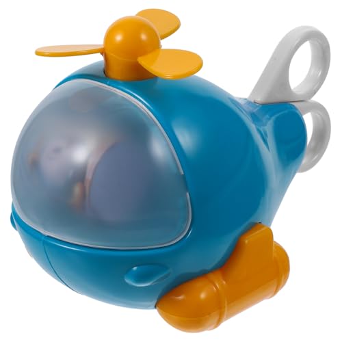 TOBBOMEY Multifunktionales Schulset Flugzeug Design DIY mit Stiften Radierer Anspitzer Schere Hefter und Lineal Sicheres Material und Bastelspielzeug für Jungen und Mädchen Blau von TOBBOMEY