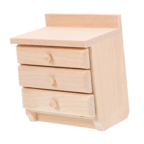 TOBBOMEY Nachttisch aus Holz Vintage Schubladenmöbel für Puppenhaus Realistisches Design Dekorative Miniaturmöbel für Kreative Gestaltung TOBBOMEY Nachttisch aus Holz Vintage Schubladenmöbel für Puppenhaus Realistisches Design Dekorative Miniaturmöbel für Kreative Gestaltung von TOBBOMEY