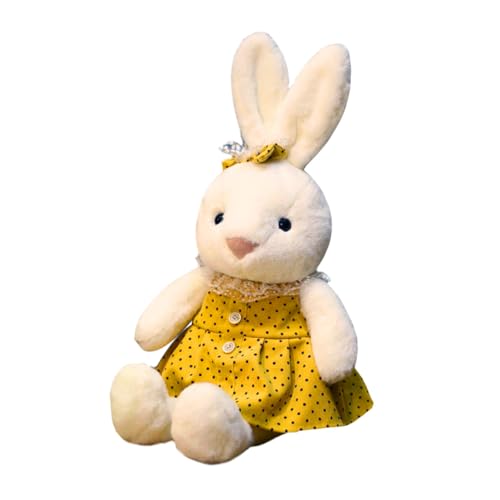 TOBBOMEY Niedliches Plüsch Kaninchen Kuscheltier Weiches Stofftier als Geschenk für Freunde und Familie Langlebiges Gemütliches Hasen Geburtstag und Festtage von TOBBOMEY