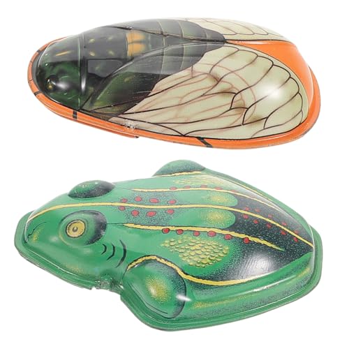 TOBBOMEY Nostalgisches Teiliges Retro Blechspielzeug in Frosch und Zikadenform Detailgetreue Handgefertigte Metallfiguren für Sammler Wohnraumdekoration und Geschenkidee TOBBOMEY Nostalgisches Teiliges Retro Blechspielzeug in Frosch und Zikadenform Detailgetreue Handgefertigte Metallfiguren für Sammler Wohnraumdekoration und Geschenkidee von TOBBOMEY