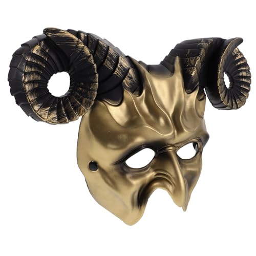 TOBBOMEY Ox Horn Maske Halloween Kostümmaske mit Elastischem Band Realistisch und Leicht Unisex Masquerade Party Maske für Karneval Cosplay Fasching Geburtstagsfeiern und Festival TOBBOMEY Ox Horn Maske Halloween Kostümmaske mit Elastischem Band Realistisch und Leicht Unisex Masquerade Party Maske für Karneval Cosplay Fasching Geburtstagsfeiern und Festival von TOBBOMEY