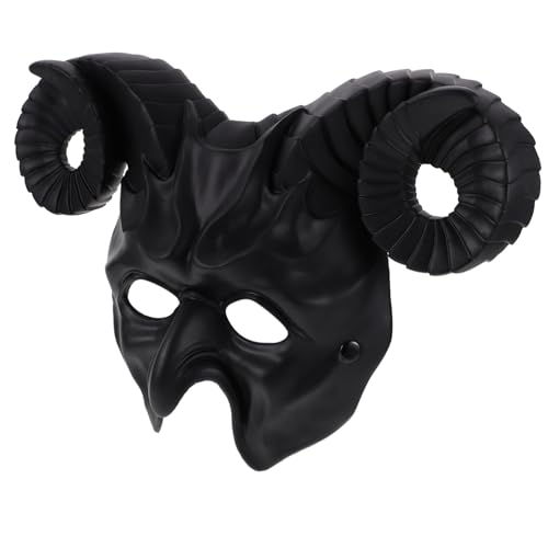 TOBBOMEY Ox Horn Maske mit Elastischem Band Leichte und Weiche Halloween Maske für Karneval Kostüm Party Maskenball und Cosplay Dekorative Gesichtsbedeckung für Erwachsene und Jugendliche TOBBOMEY Ox Horn Maske mit Elastischem Band Leichte und Weiche Halloween Maske für Karneval Kostüm Party Maskenball und Cosplay Dekorative Gesichtsbedeckung für Erwachsene und Jugendliche von TOBBOMEY