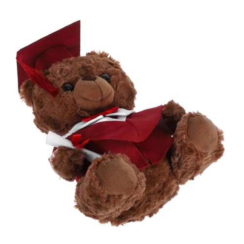 TOBBOMEY Plüsch Bär im Outfit Abschlussgeschenk für Niedliches Kuscheltier mit Abschlussmütze Perfektes zur Graduierung für Jungen Vielseitig Einsetzbar Dekoration von TOBBOMEY