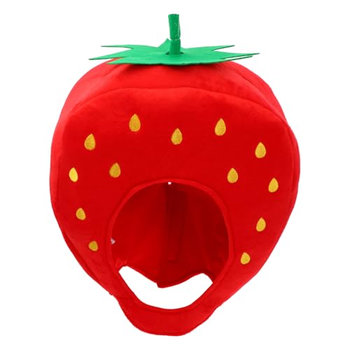 TOBBOMEY Plüsch Erdbeer Kopfhaube Cosplay Hut Süßes Party Kostüm Fotorequisite für Halloween Karneval Maskerade für Freunde TOBBOMEY Plüsch Erdbeer Kopfhaube Cosplay Hut Süßes Party Kostüm Fotorequisite für Halloween Karneval Maskerade für Freunde von TOBBOMEY