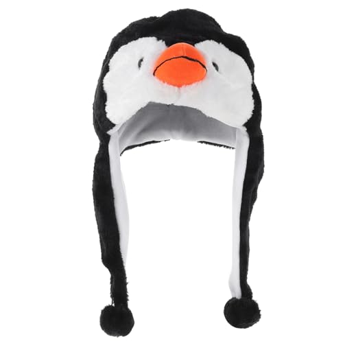 TOBBOMEY Plüsch Pinguin Mütze Elastischer Cartoon Tierhut Warm Winter Kopfbedeckung Lustige Party Zubehör TOBBOMEY Plüsch Pinguin Mütze Elastischer Cartoon Tierhut Warm Winter Kopfbedeckung Lustige Party Zubehör von TOBBOMEY